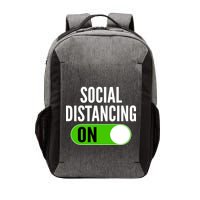 Social Distancing On Button Vector Backpack