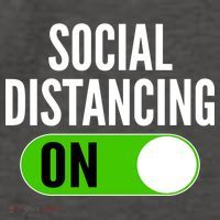 Social Distancing On Button Vector Backpack