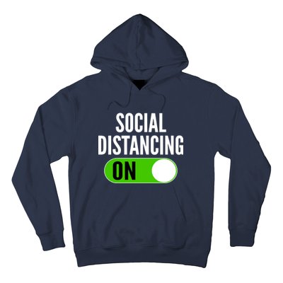 Social Distancing On Button Hoodie