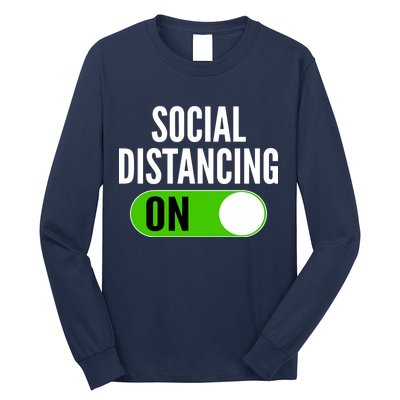 Social Distancing On Button Long Sleeve Shirt