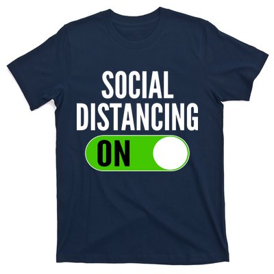 Social Distancing On Button T-Shirt