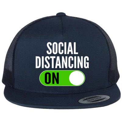 Social Distancing On Button Flat Bill Trucker Hat