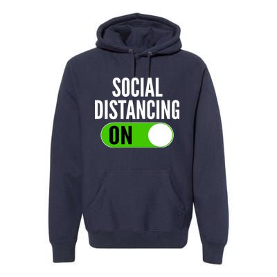 Social Distancing On Button Premium Hoodie