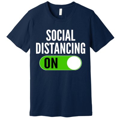 Social Distancing On Button Premium T-Shirt