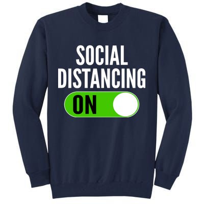 Social Distancing On Button Tall Sweatshirt