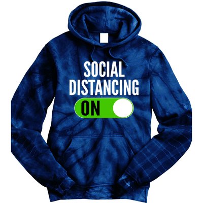 Social Distancing On Button Tie Dye Hoodie