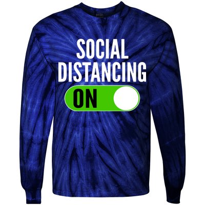 Social Distancing On Button Tie-Dye Long Sleeve Shirt