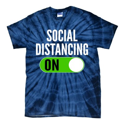 Social Distancing On Button Tie-Dye T-Shirt