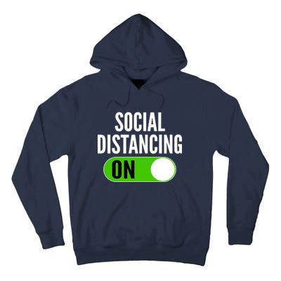 Social Distancing On Button Tall Hoodie