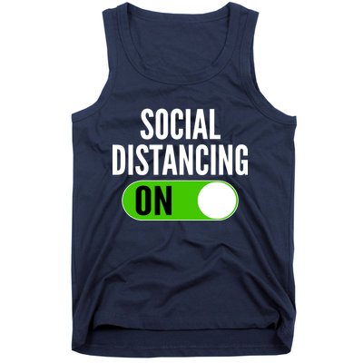 Social Distancing On Button Tank Top