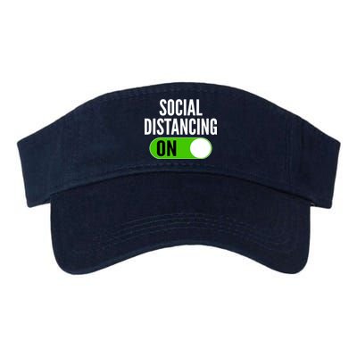 Social Distancing On Button Valucap Bio-Washed Visor