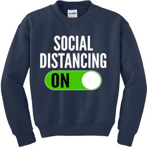 Social Distancing On Button Kids Sweatshirt