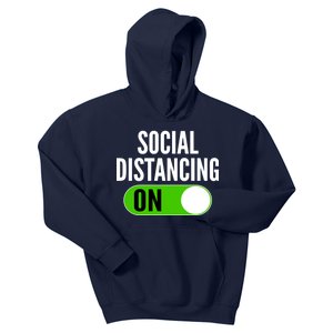 Social Distancing On Button Kids Hoodie