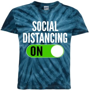 Social Distancing On Button Kids Tie-Dye T-Shirt