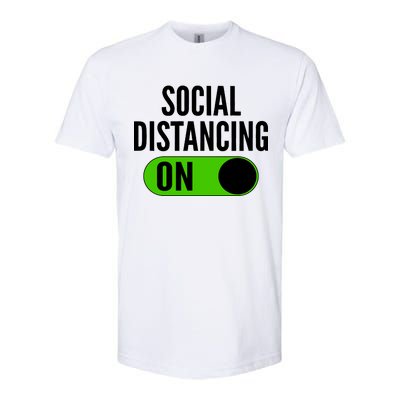 Social Distancing On Button Softstyle CVC T-Shirt