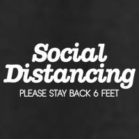 Social Distancing Please Stay Back 6 Feet Adult Drive Performance Visor
