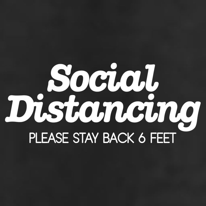 Social Distancing Please Stay Back 6 Feet Adult Drive Performance Visor
