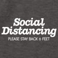 Social Distancing Please Stay Back 6 Feet Vector Backpack