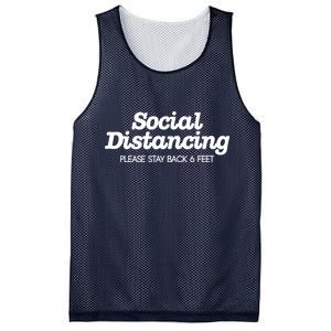 Social Distancing Please Stay Back 6 Feet Mesh Reversible Basketball Jersey Tank