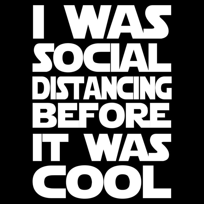 Social Distancing Was Cool Introvert Quarantine USA-Made Doggie Bandana