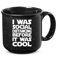 Social Distancing Was Cool Introvert Quarantine 15oz Campfire Ceramic Mug