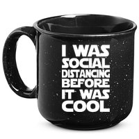 Social Distancing Was Cool Introvert Quarantine 15oz Campfire Ceramic Mug