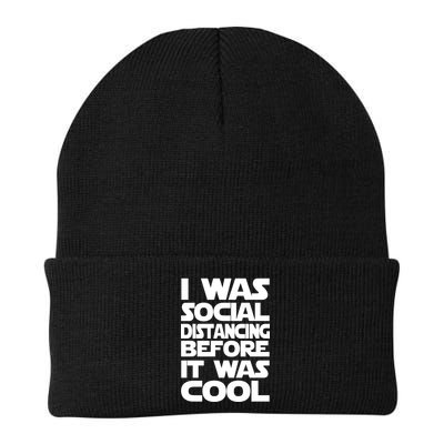 Social Distancing Was Cool Introvert Quarantine Beanie