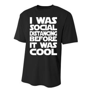 Social Distancing Was Cool Introvert Quarantine Youth Performance Sprint T-Shirt