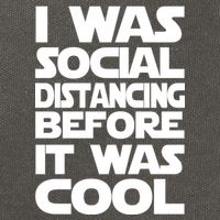Social Distancing Was Cool Introvert Quarantine Cotton Canvas Backpack