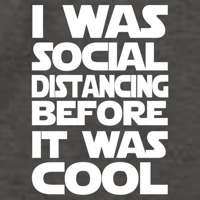 Social Distancing Was Cool Introvert Quarantine Vector Backpack