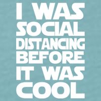 Social Distancing Was Cool Introvert Quarantine Sueded Cloud Jersey T-Shirt