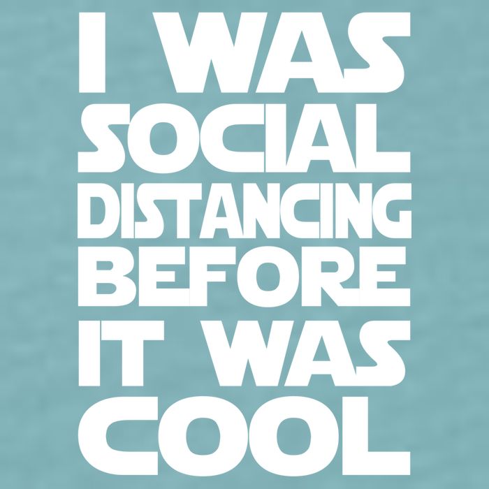 Social Distancing Was Cool Introvert Quarantine Sueded Cloud Jersey T-Shirt