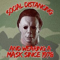 Social Distancing Wearing A Mask Since 1978 Halloween Legacy Tie Dye Trucker Hat