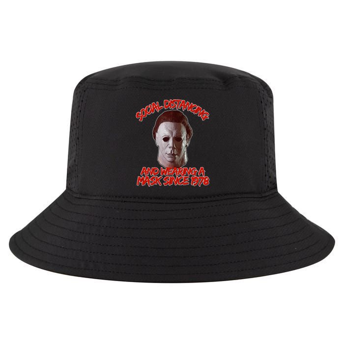 Social Distancing Wearing A Mask Since 1978 Halloween Cool Comfort Performance Bucket Hat