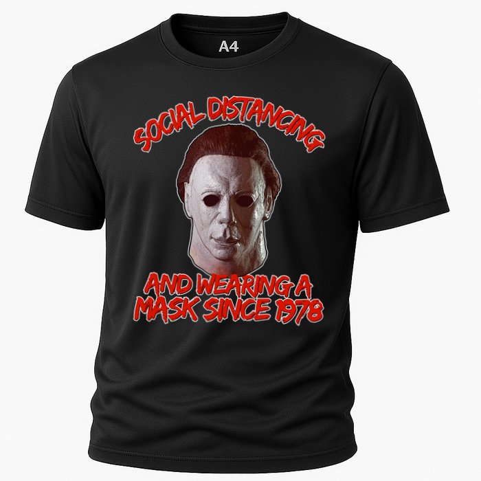 Social Distancing Wearing A Mask Since 1978 Halloween Cooling Performance Crew T-Shirt