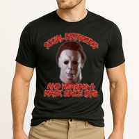 Social Distancing Wearing A Mask Since 1978 Halloween Cooling Performance Crew T-Shirt