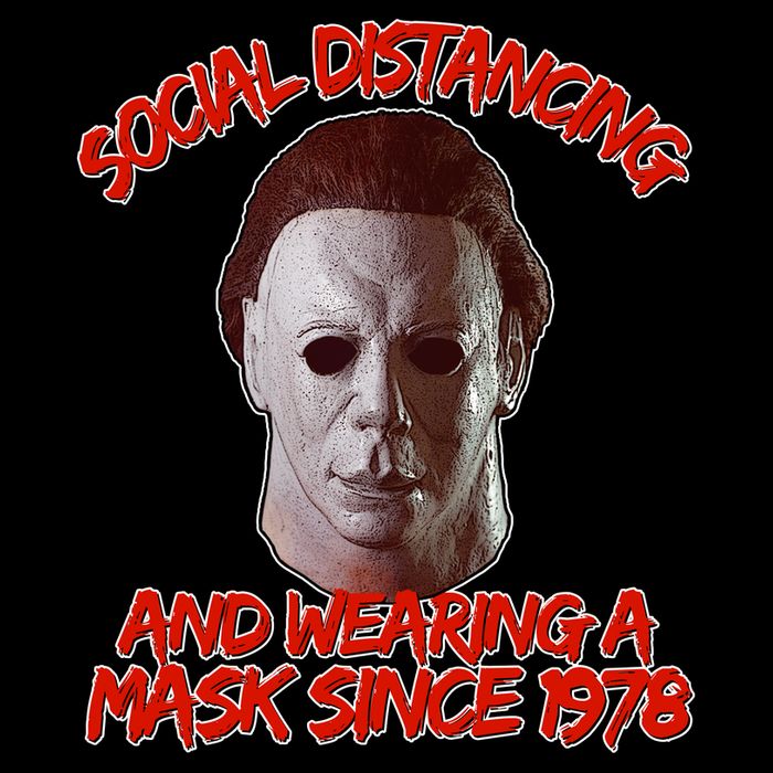 Social Distancing Wearing A Mask Since 1978 Halloween Cooling Performance Crew T-Shirt