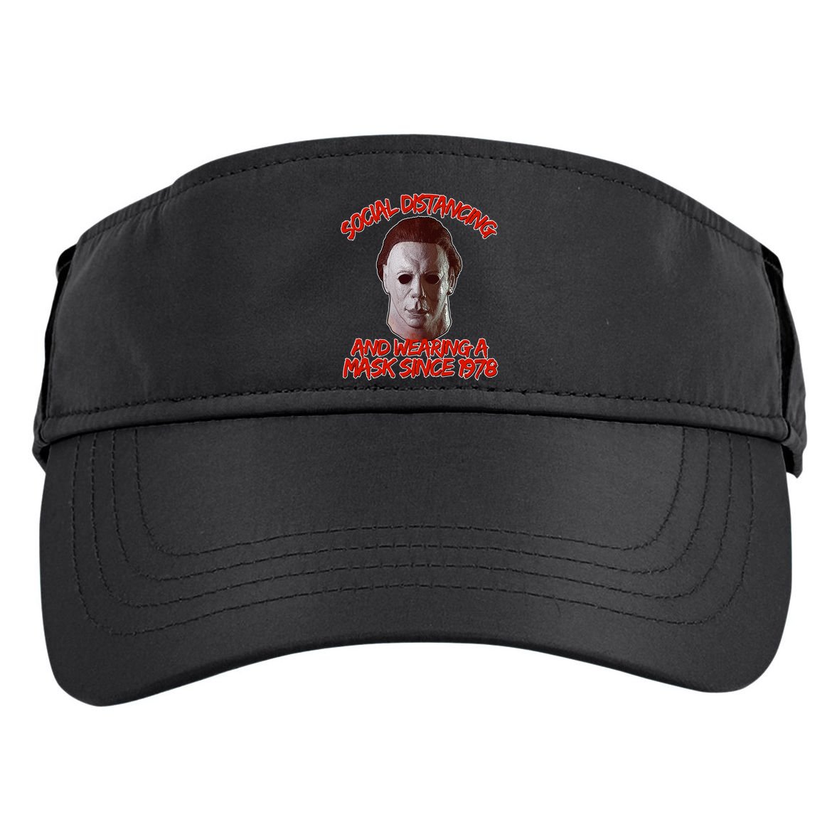 Social Distancing Wearing A Mask Since 1978 Halloween Adult Drive Performance Visor