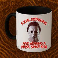 Social Distancing Wearing A Mask Since 1978 Halloween Mug