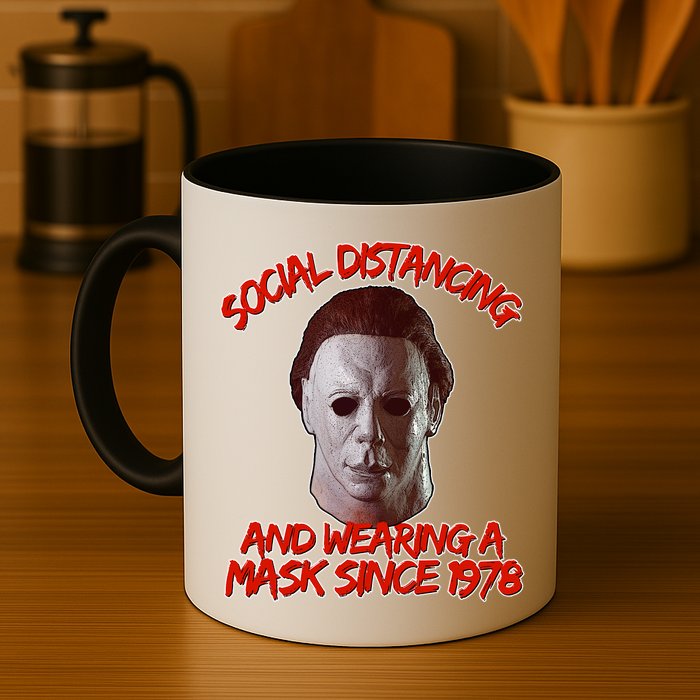 Social Distancing Wearing A Mask Since 1978 Halloween Mug