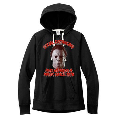 Social Distancing Wearing A Mask Since 1978 Halloween Women's Fleece Hoodie