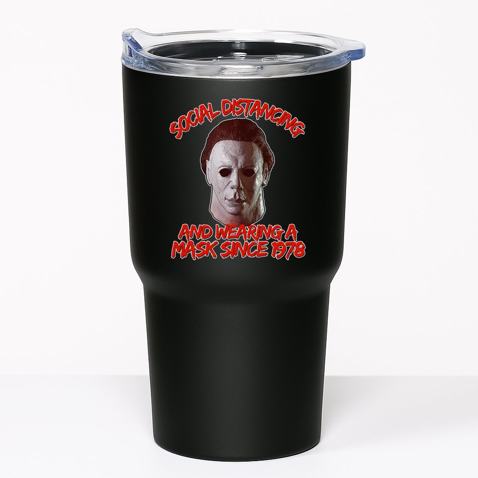 Social Distancing Wearing A Mask Since 1978 Halloween Tumbler