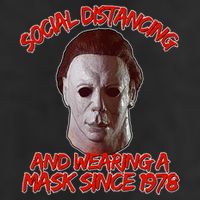 Social Distancing Wearing A Mask Since 1978 Halloween 25L Jumbo Tote
