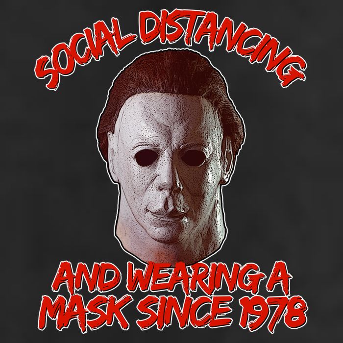 Social Distancing Wearing A Mask Since 1978 Halloween 25L Jumbo Tote
