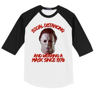 Social Distancing Wearing A Mask Since 1978 Halloween Baseball Sleeve Shirt