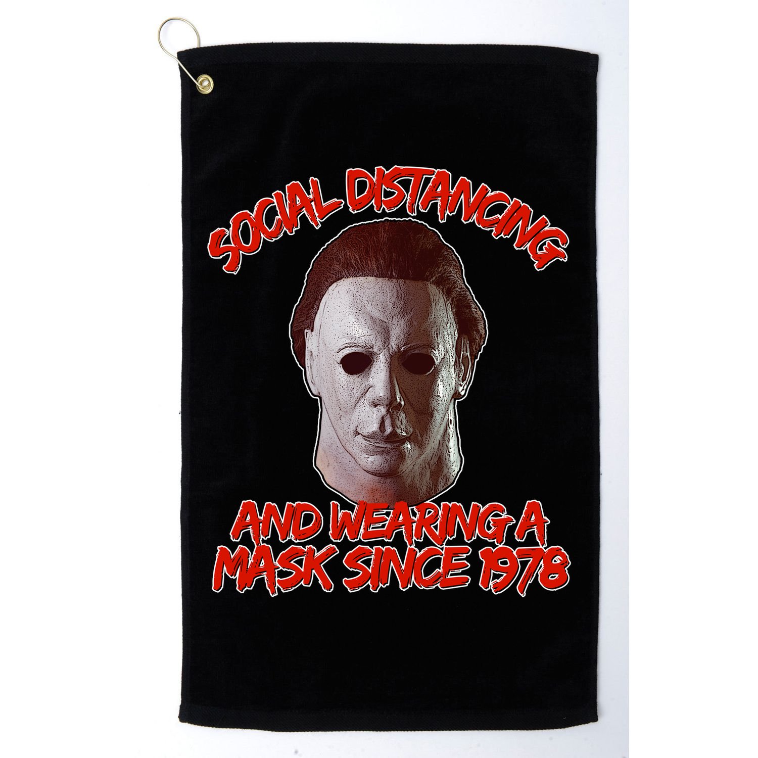 Social Distancing Wearing A Mask Since 1978 Halloween Golf Towel