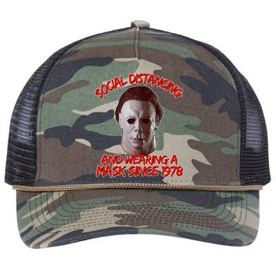 Social Distancing Wearing A Mask Since 1978 Halloween Retro Rope Trucker Hat Cap