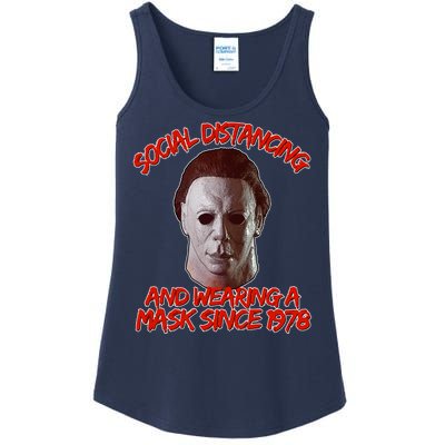 Social Distancing Wearing A Mask Since 1978 Halloween Ladies Essential Tank