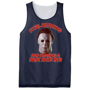 Social Distancing Wearing A Mask Since 1978 Halloween Mesh Reversible Basketball Jersey Tank