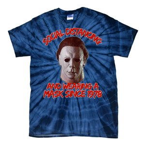 Social Distancing Wearing A Mask Since 1978 Halloween Tie-Dye T-Shirt